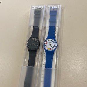 Swatch watches sir limelight & lady 12 flags 1984 NOT working.